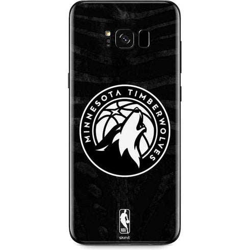 NBA Minnesota Timberwolves Black Animal Print Galaxy S8 Plus Skin